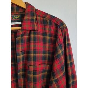 Vintage Forsythe Canada, Men's Shirt, Sz Medium, Maple Leaf Tartan, 100% Wool